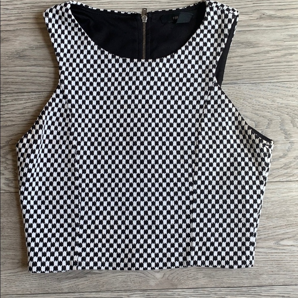 Checkered forever 21 tank /crop top